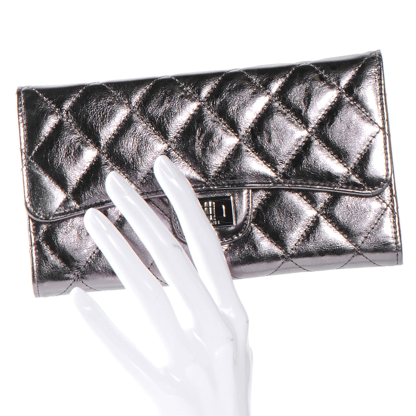 Lambskin Mademoiselle Reissue Wallet Metallic