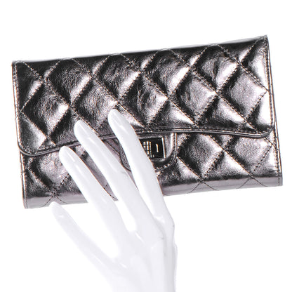 Chanel Lambskin Mademoiselle Reissue Wallet Metallic 2 of 7