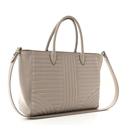 Prada Soft Calfskin Impunture Diagramme Tote Pomice 3 of 10