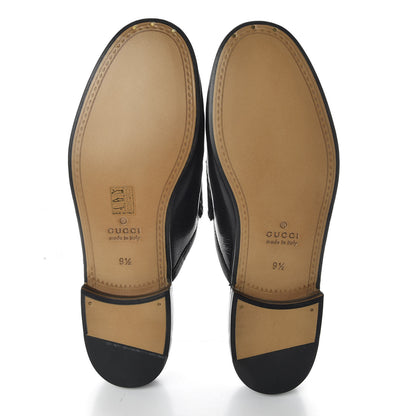 Gucci Goatskin Mens Horsebit Slippers 9.5 Black 5 of 10