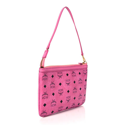 MCM Visetos Medium Stark Wristlet Pouch Pink 3 of 8