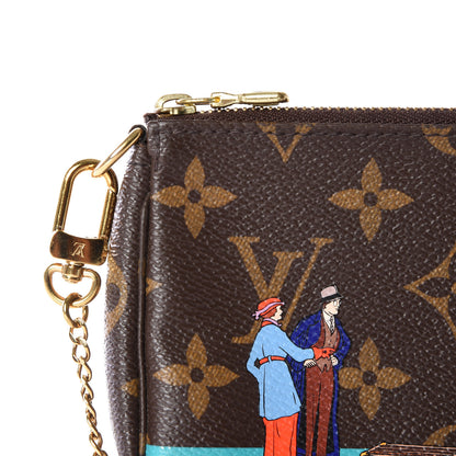 Louis Vuitton Monogram 2016 Christmas Animation Mini Pochette Accessories Rose Ballerine 9 of 9