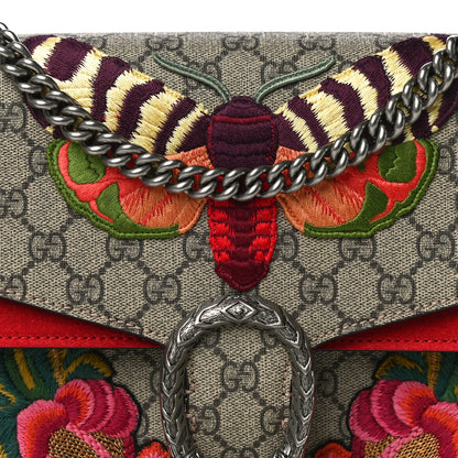 Gucci GG Supreme Monogram Embroidered Medium Dionysus Shoulder Bag Beige Hibiscus 7 of 14