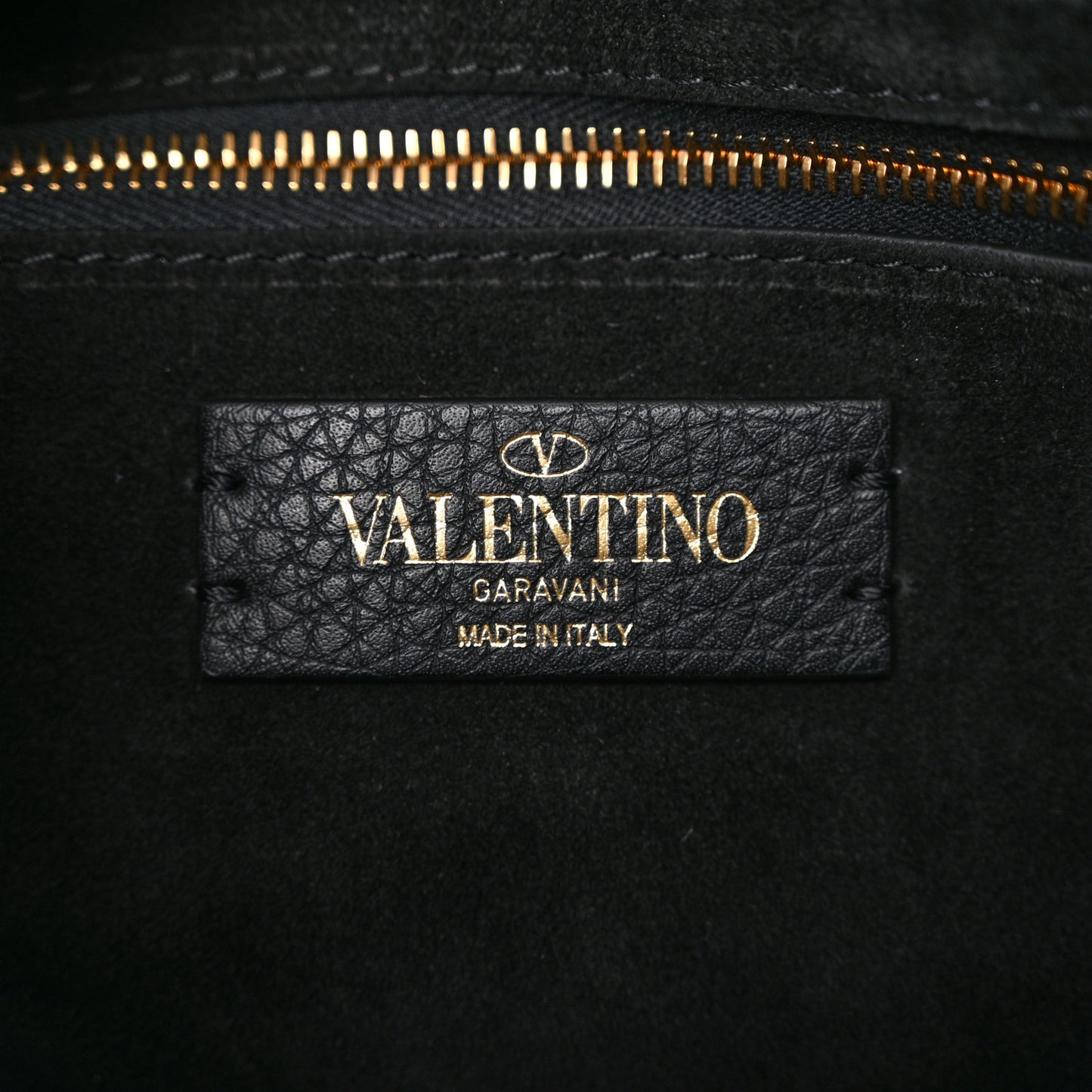 Grained Calfskin Medium Roman Stud Shoulder Bag Black