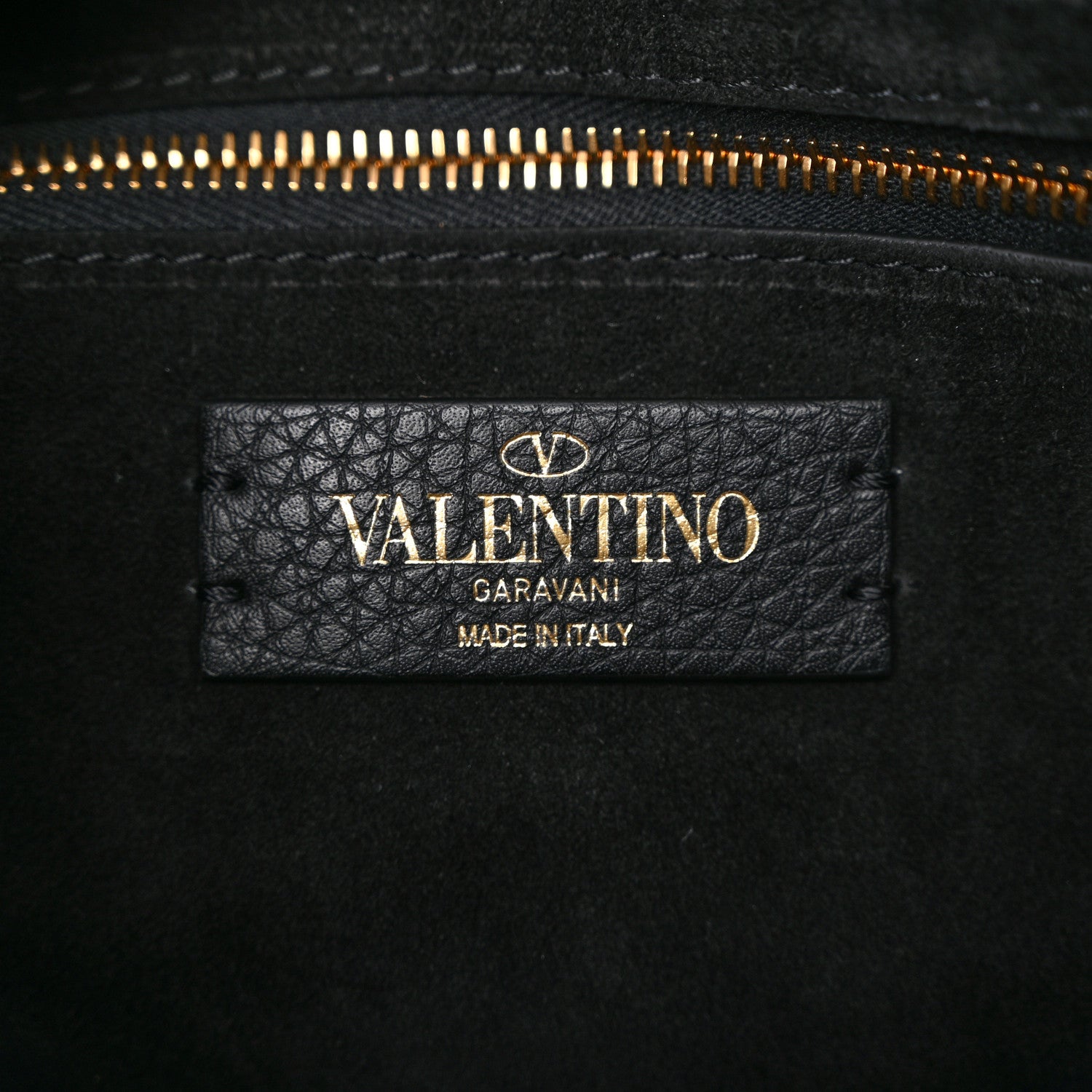 Valentino Garavani Grained Calfskin Medium Roman Stud Shoulder Bag Black 6 of 12