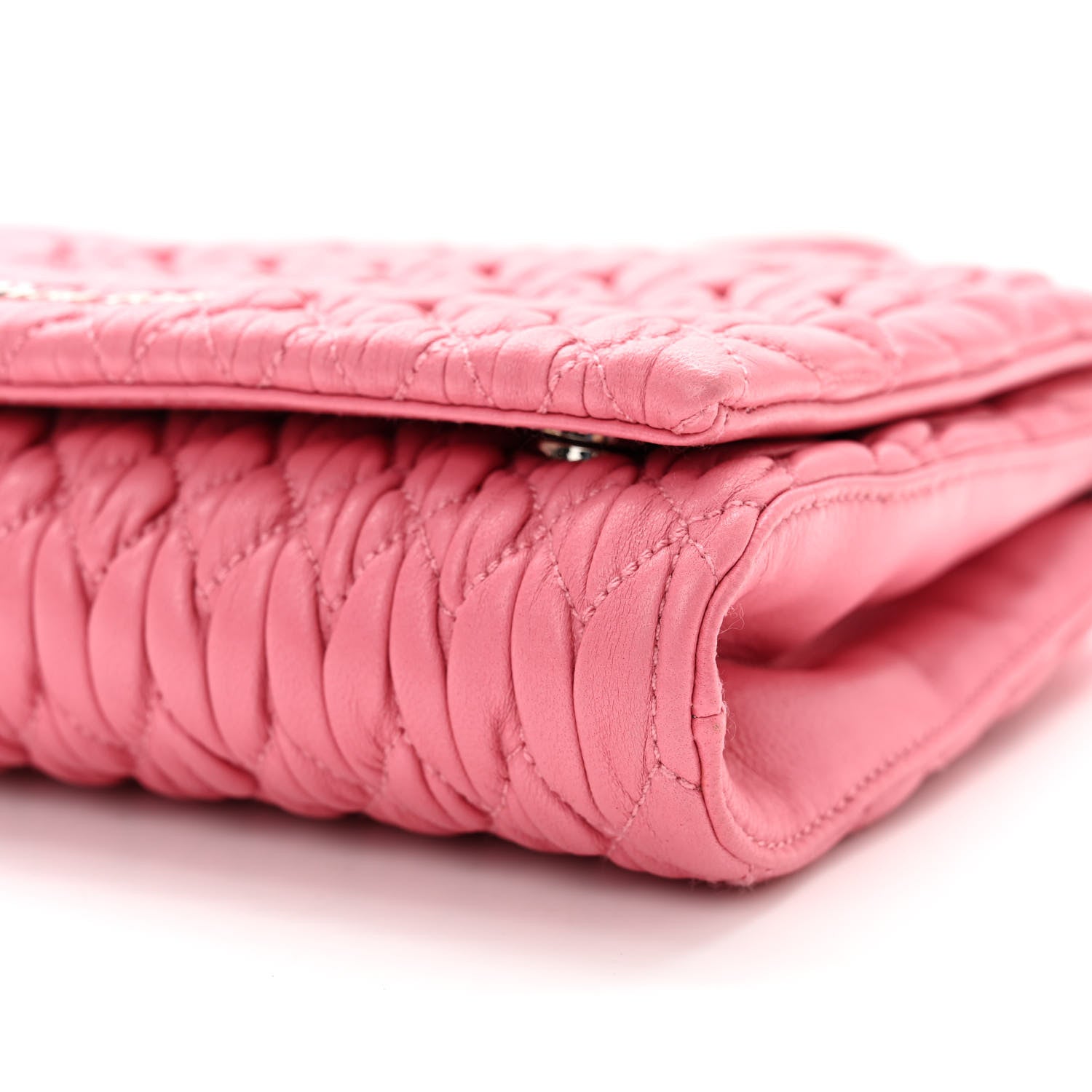 Miu Miu Nappa Matelasse Crystal Chain Crossbody Geranio 9 of 13