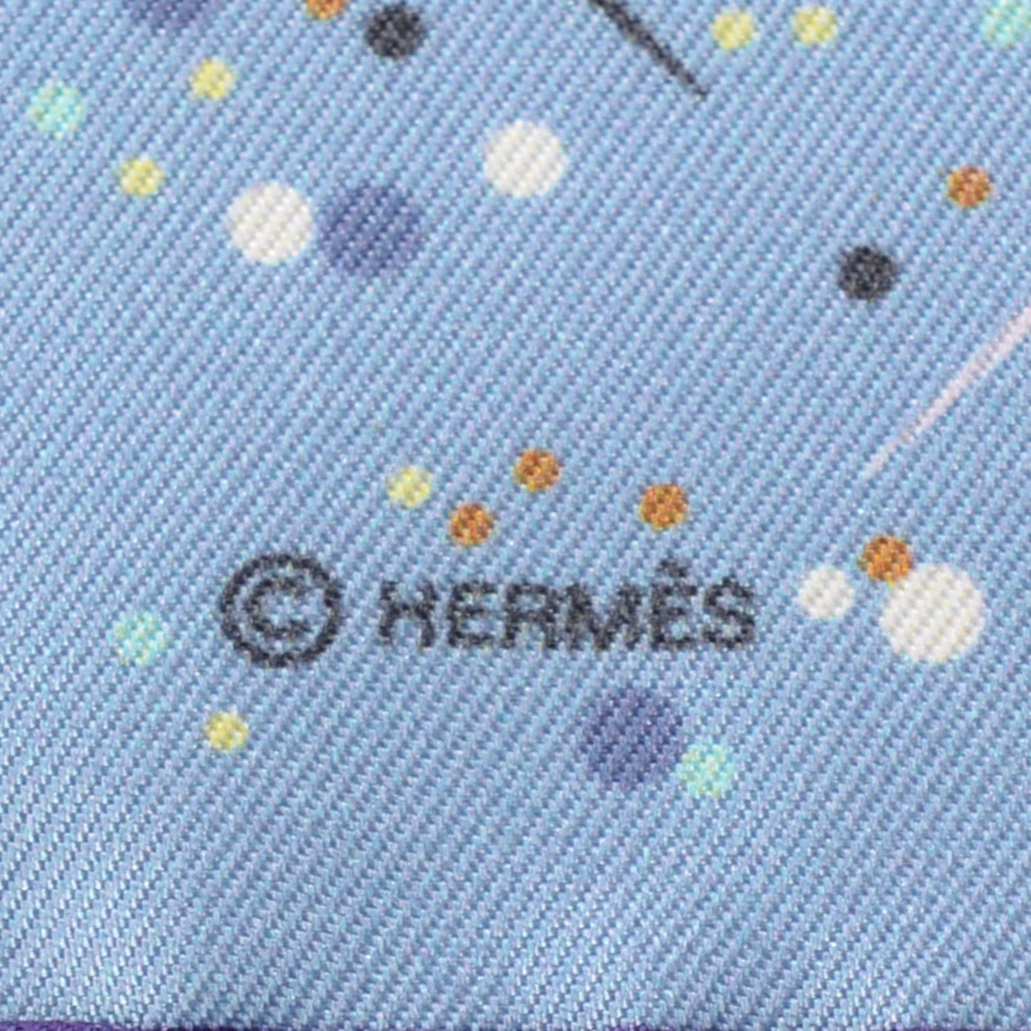 Hermes Silk Magic Kelly Scarf 90 Bleu Ceil Violet Craie 7 of 8