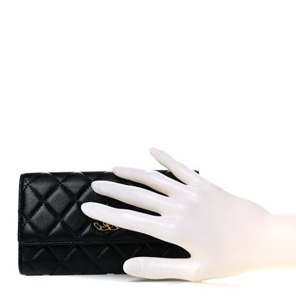 Chanel Lambskin Quilted Medium Chanel 19 Flap Wallet Black 2 of 15
