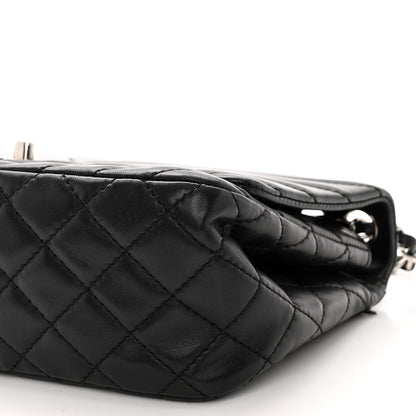 Chanel Lambskin Surpique Chevron Medium Single Flap Black 10 of 10