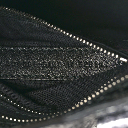 Balenciaga Metallic Calfskin Snakeskin Embossed Classic Silver Hardware Mini City Silver 8 of 11