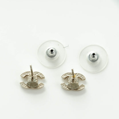 Chanel Crystal Mini Timeless CC Earrings Silver 3 of 5
