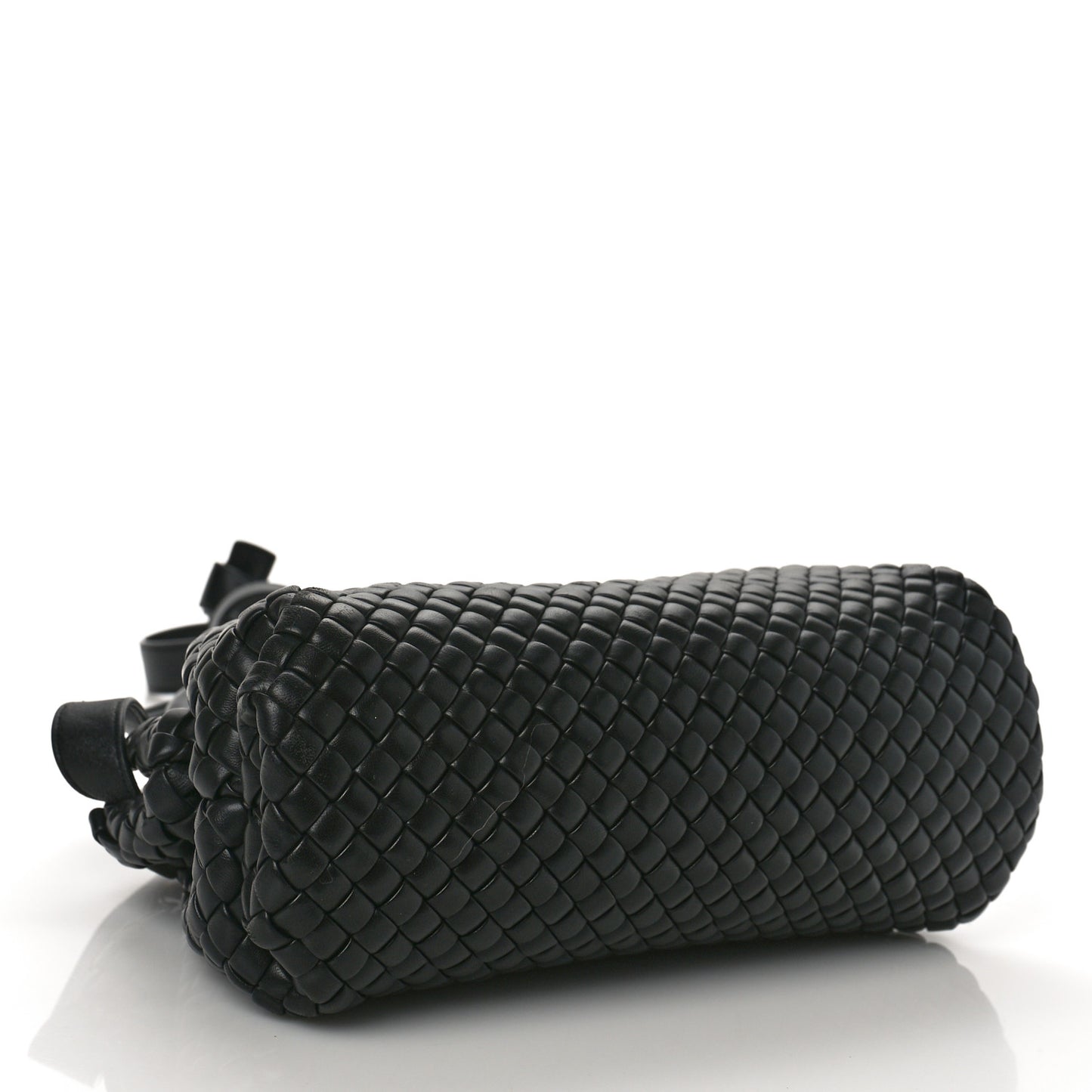 Nappa Intreccio Mini Padded Handle Bag Black