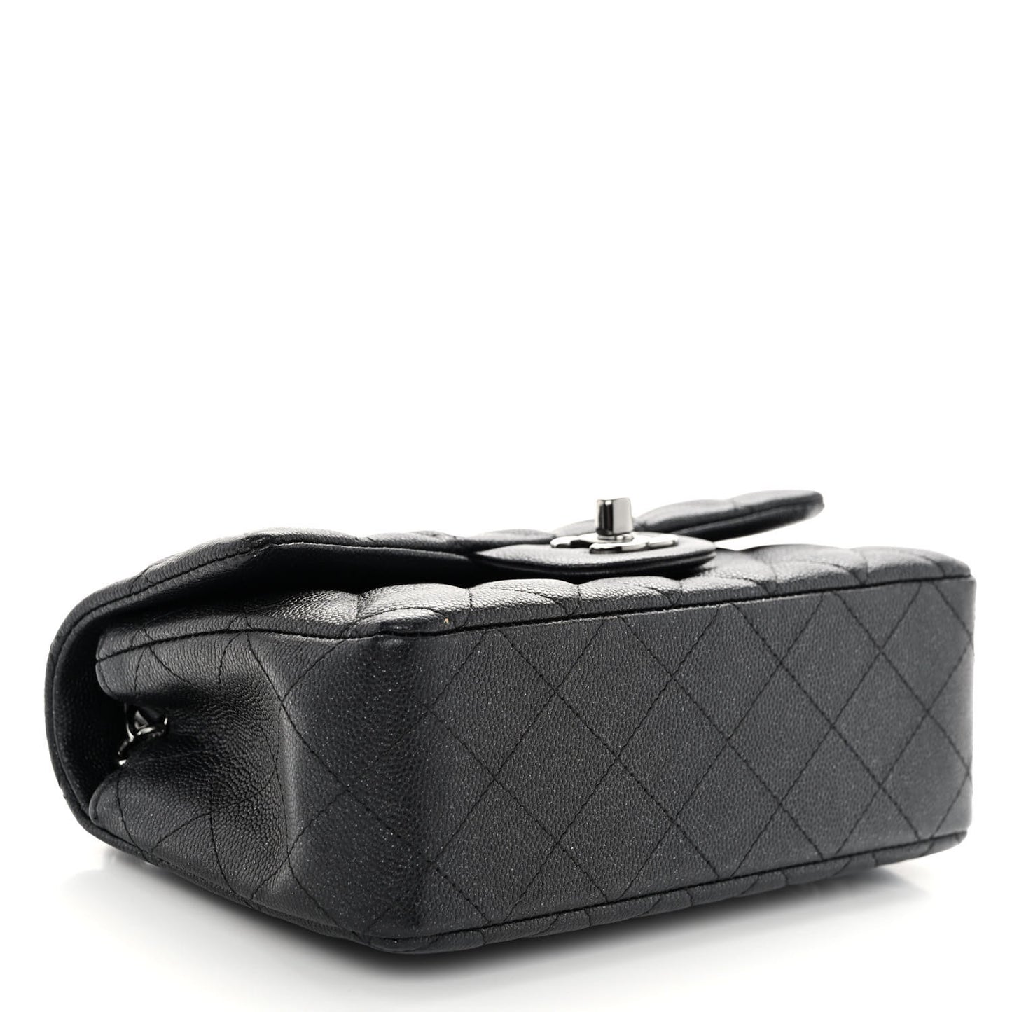Caviar Quilted Mini Rectangular Flap Black