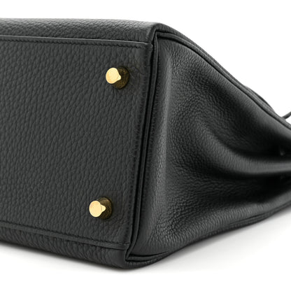 Hermes Togo Shiny Niloticus Crocodile Kelly Retourne Touch 28 Black 6 of 8