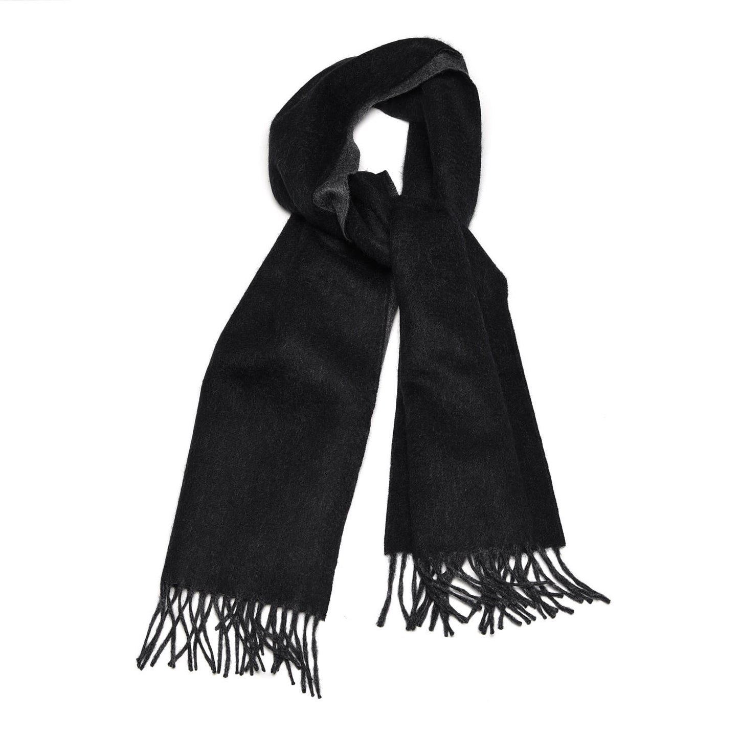 Cashmere Recto Verso Muffler Black Flanelle