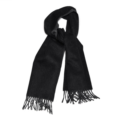 Hermes Cashmere Recto Verso Muffler Black Flanelle 1 of 4