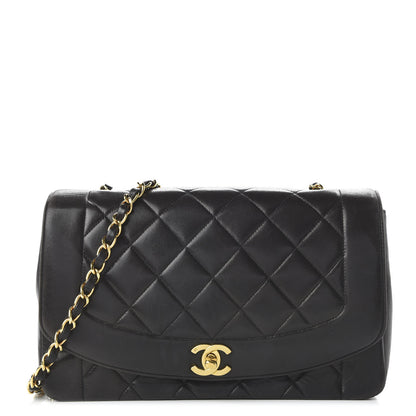 Chanel Lambskin Quilted Medium Single Flap Black 1 of 10