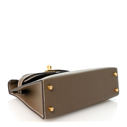 Hermes Epsom Mini Kelly Sellier 20 Etoupe 4 of 10