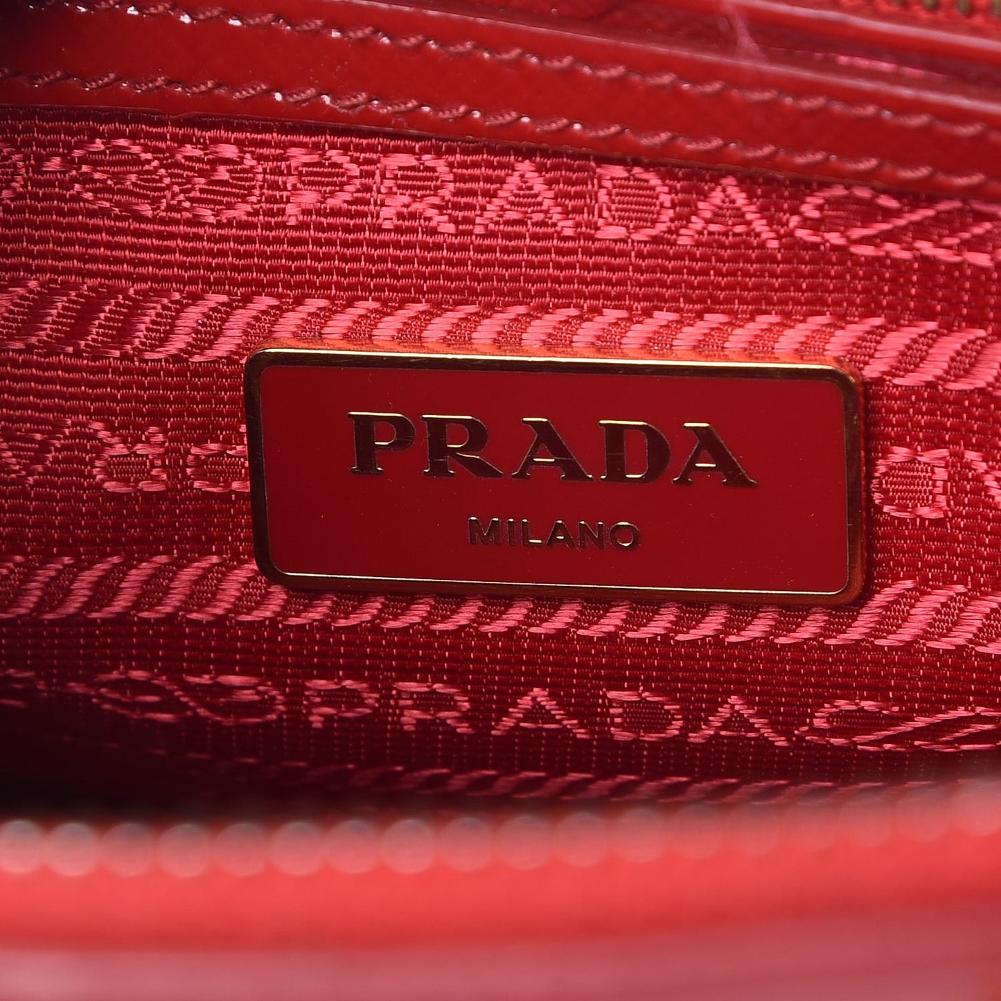 Saffiano Vernice Mini Promenade Tote Rosso