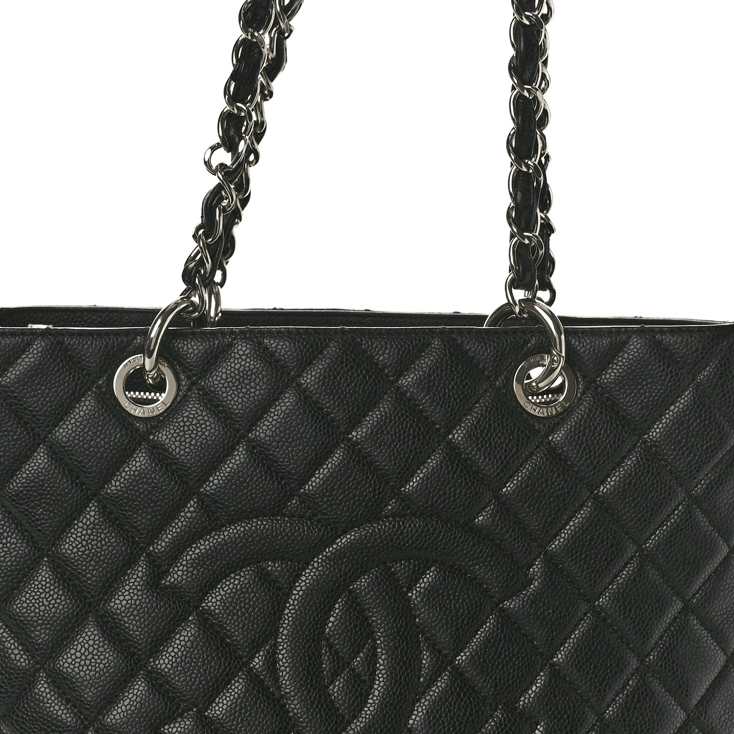 Chanel Caviar Quilted Grand Shopping Tote GST Black 8 of 10