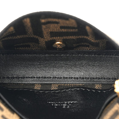 Fendi Fabric Jacquard FF 1974 Nano Baguette Charm Tobacco Moro Black 5 of 11