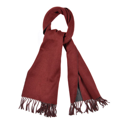 Hermes Cashmere Recto Verso Muffler Rouge H Gris Moyen 1 of 5