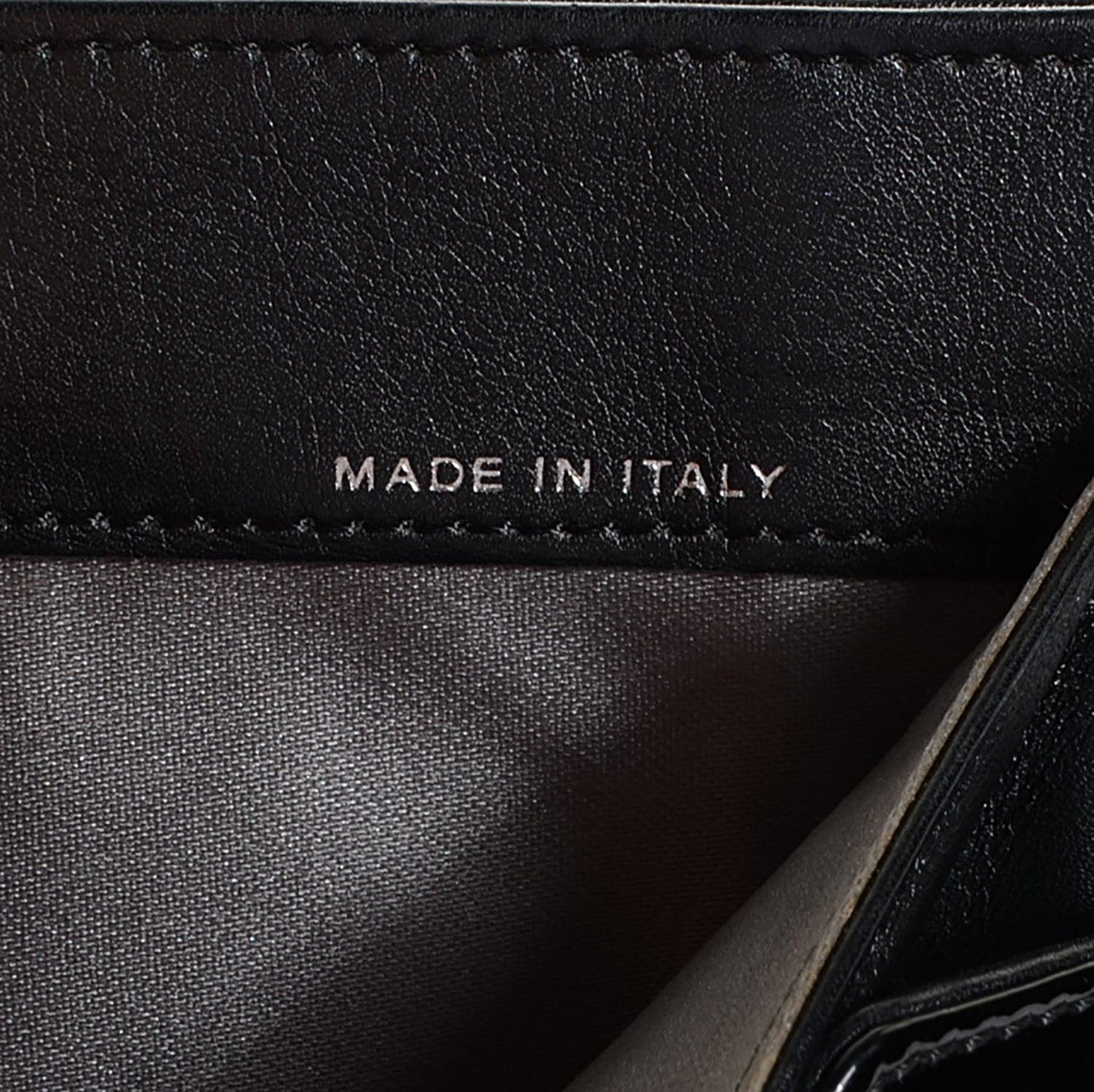 Patent Camellia Compact Wallet Black