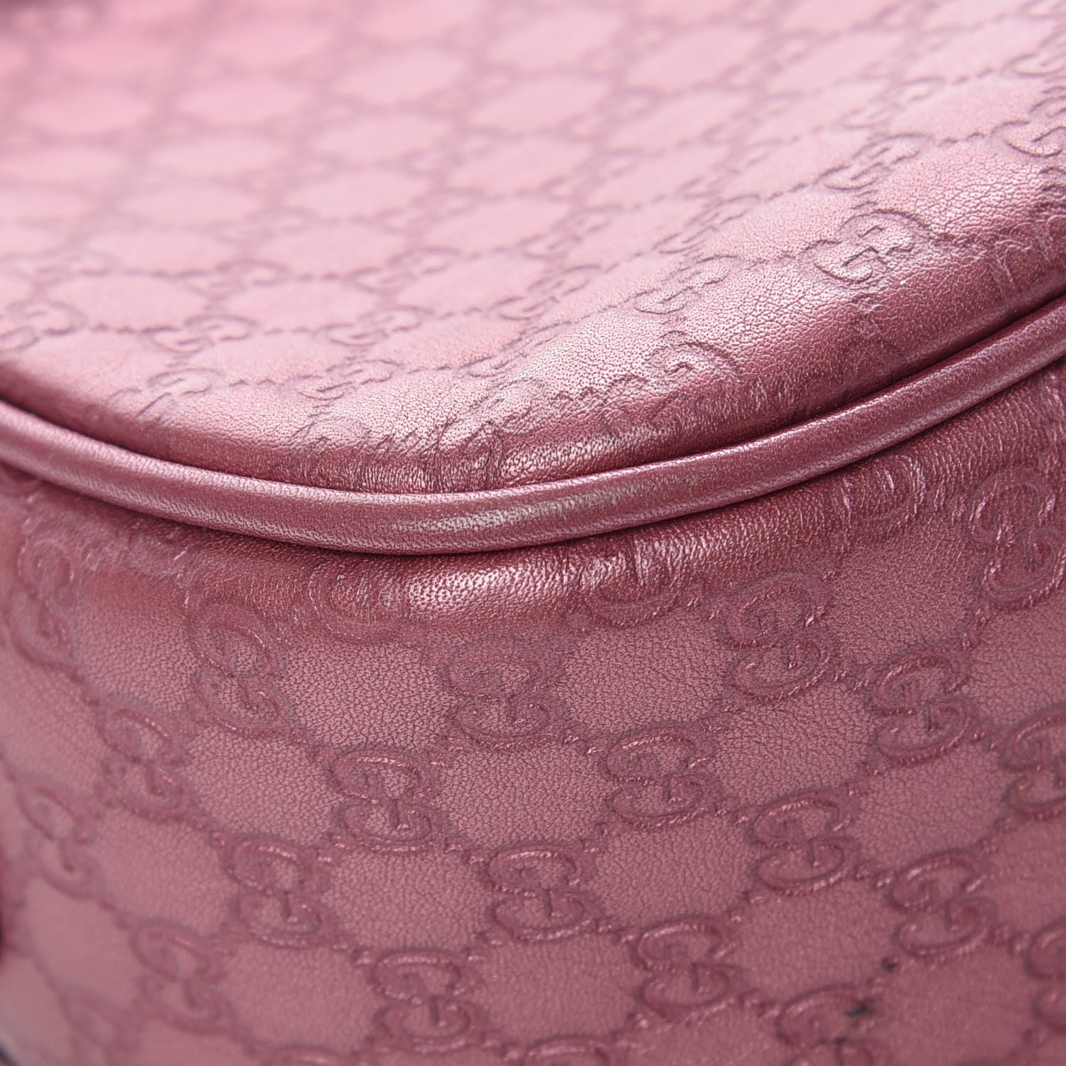 Gucci Metallic Soft Microguccissima Sunshine Disco Crossbody Bag Vintage Rose 17 of 19