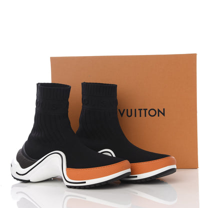 Louis Vuitton Stretch Textile LV Archlight Sneaker Boots 38.5 Black Orange 11 of 11