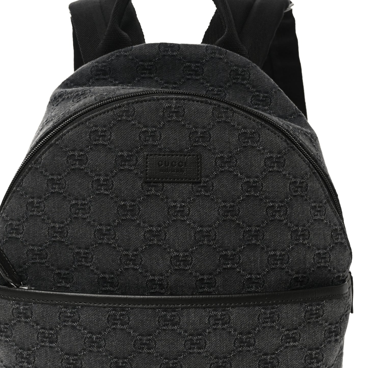 Denim GG Monogram Childrens Backpack Black
