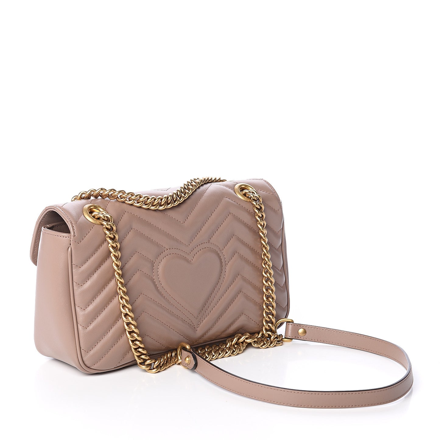 Calfskin Matelasse Small GG Marmont Shoulder Bag Porcelain Rose