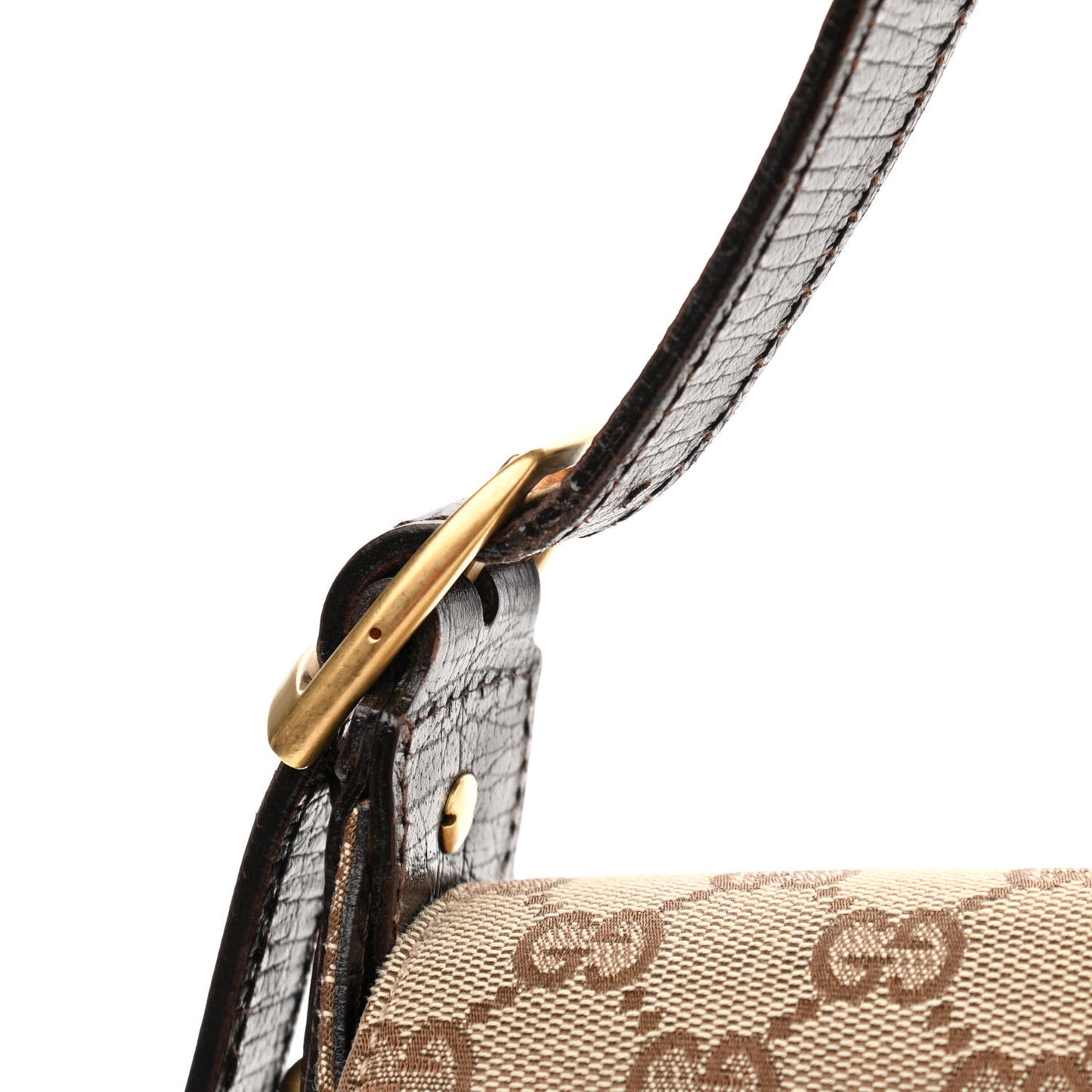 Monogram Horsebit Chain Flap Shoulder Bag Brown