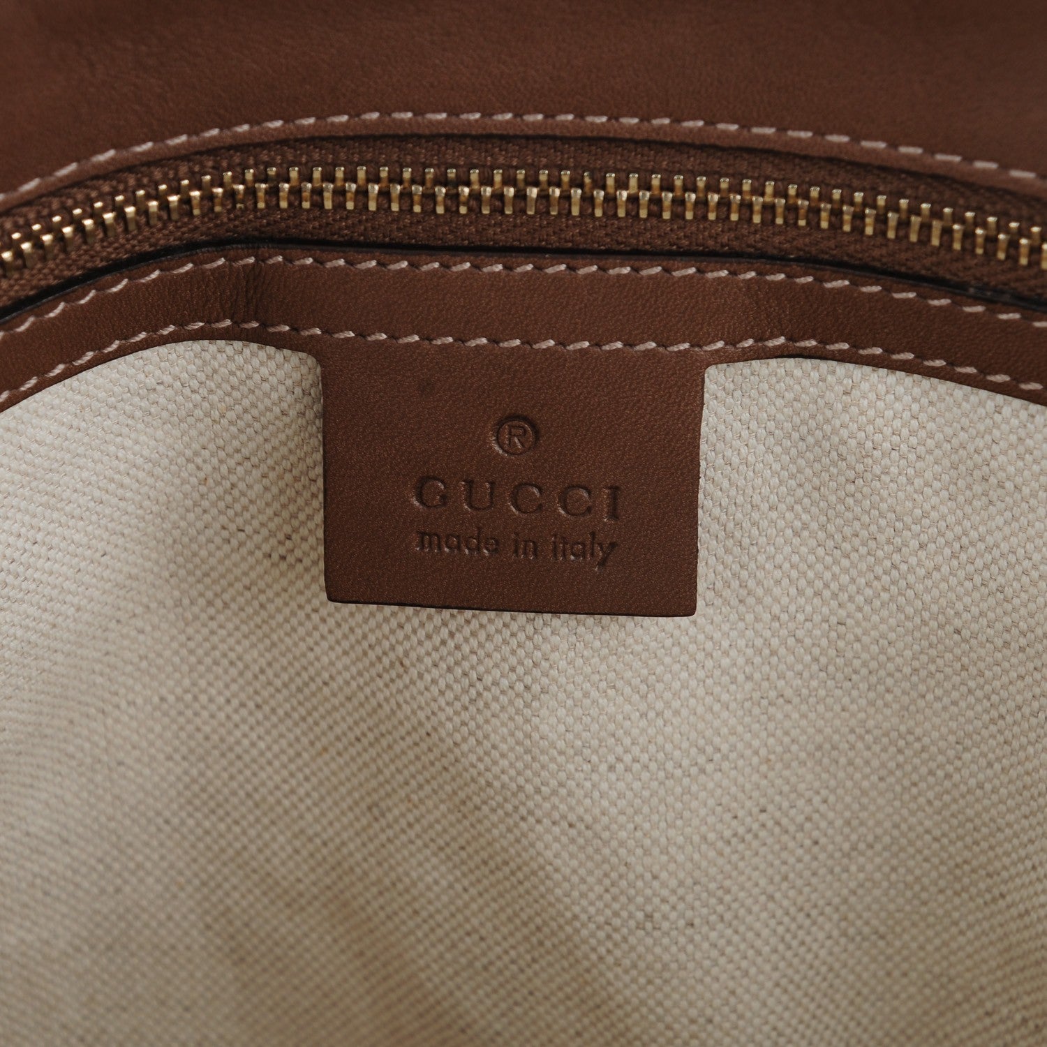 Gucci GG Supreme Monogram Calfskin Small Nice Tote New Mystic White Beige Brown 6 of 7