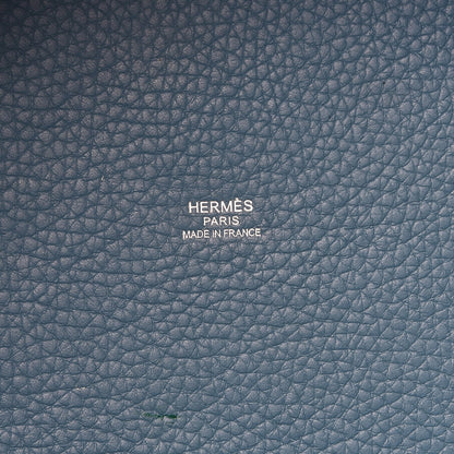 Hermes Taurillon Clemence Picotin Lock 22 MM Blue Jean 6 of 7