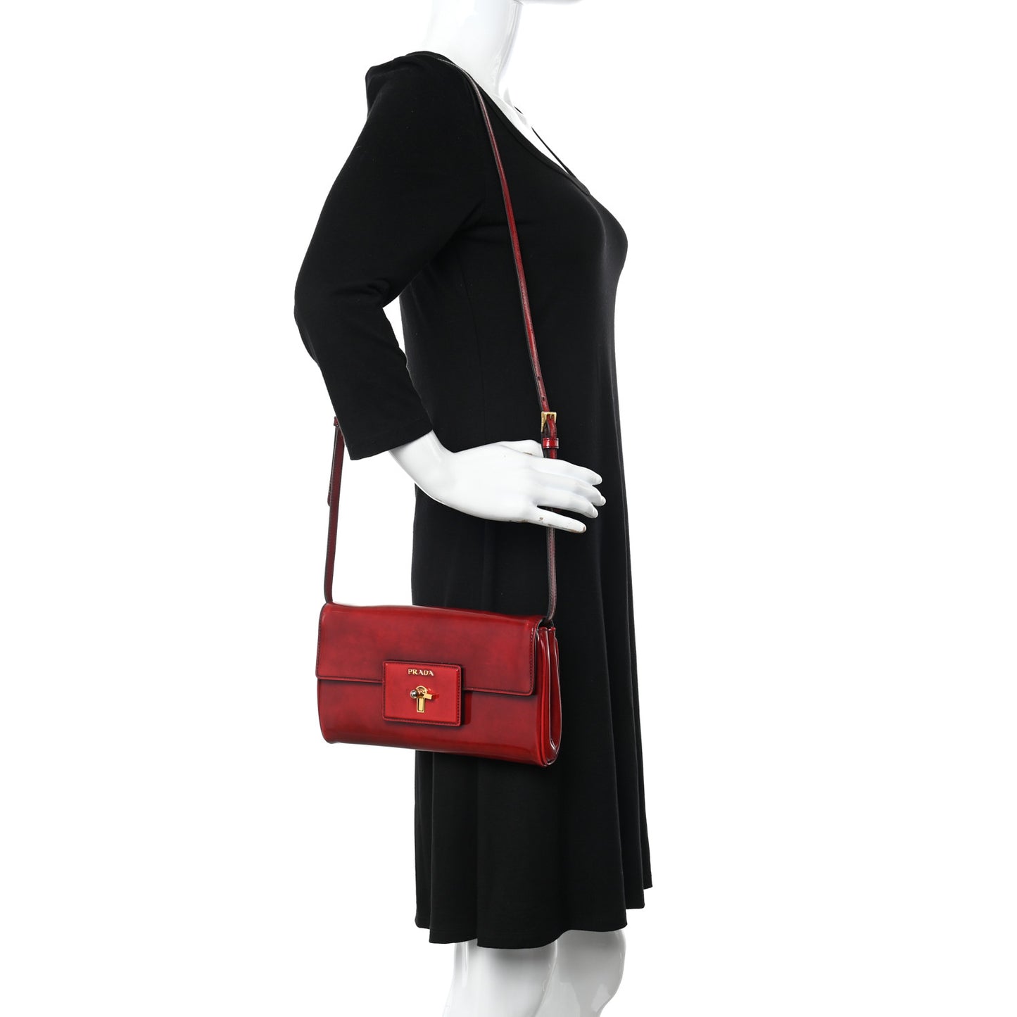 Spazzolato Crossbody Bag Scarlatto Fume