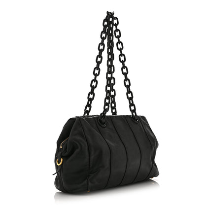 Prada Soft Calf Shoulder Bag Black 3 of 10