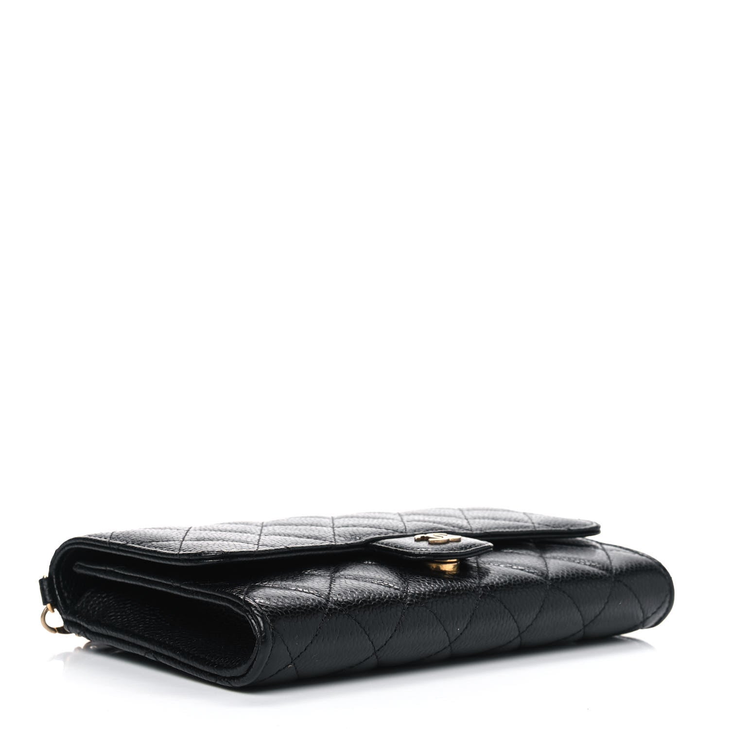 Chanel Caviar Quilted Wallet on Removable Chain Black 3 of 4