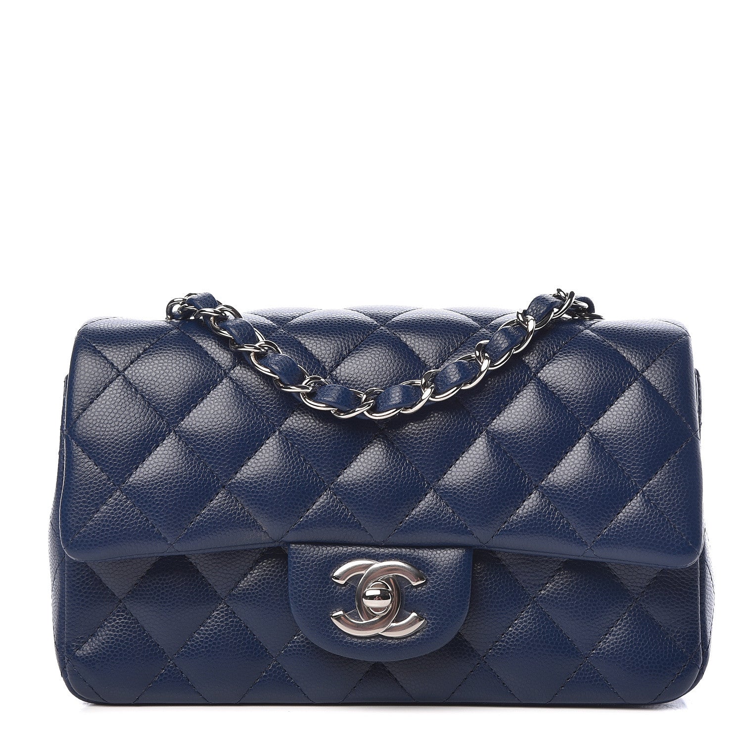 Chanel Caviar Quilted Mini Rectangular Flap Navy 1 of 13