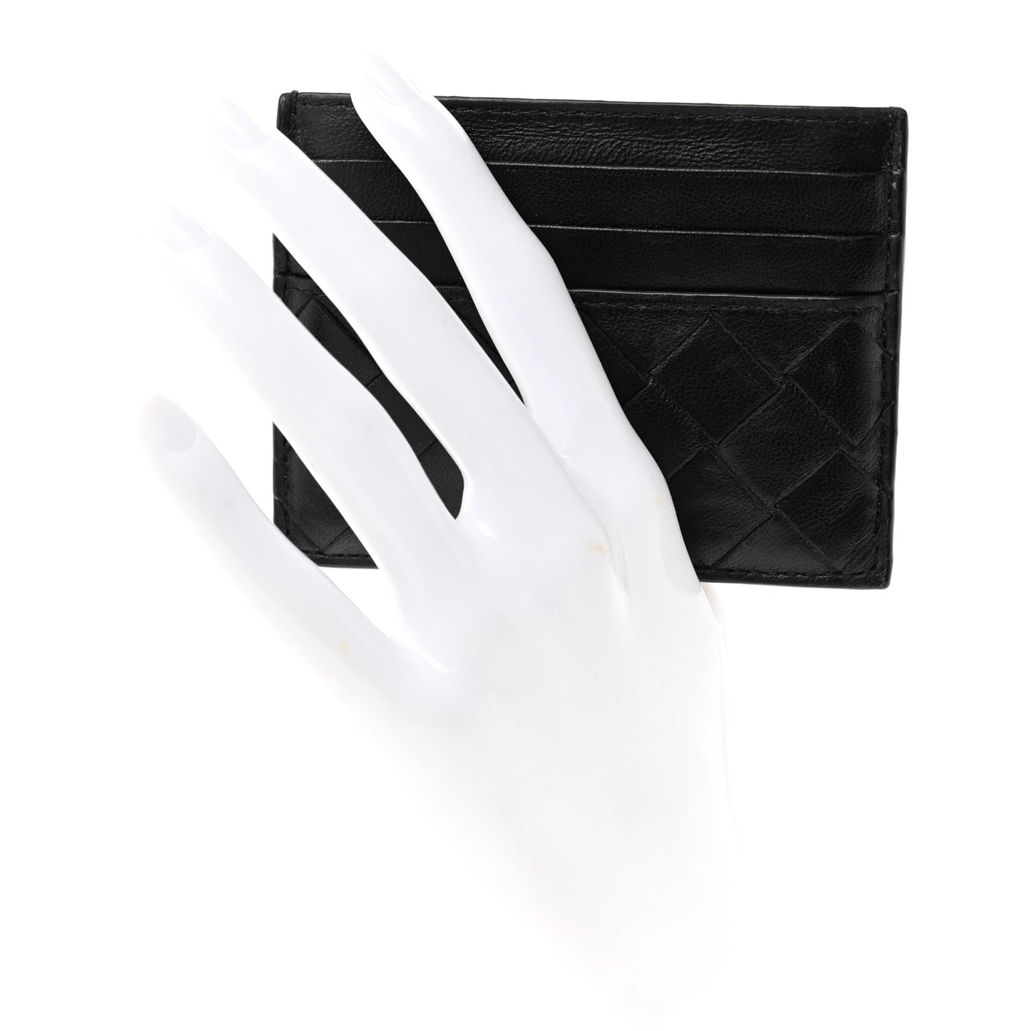 Nappa Intrecciato Card Holder Black