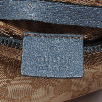 Gucci GG Monogram Web Double Pocket Belt Bag Blue Brown 5 of 7