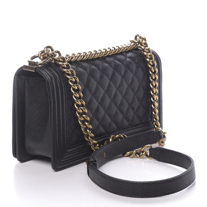 Chanel Caviar Quilted Medium Boy Flap Black 3 of 11