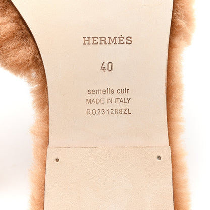 Hermes Woolskin Oran Sandals 40 Naturel 6 of 9