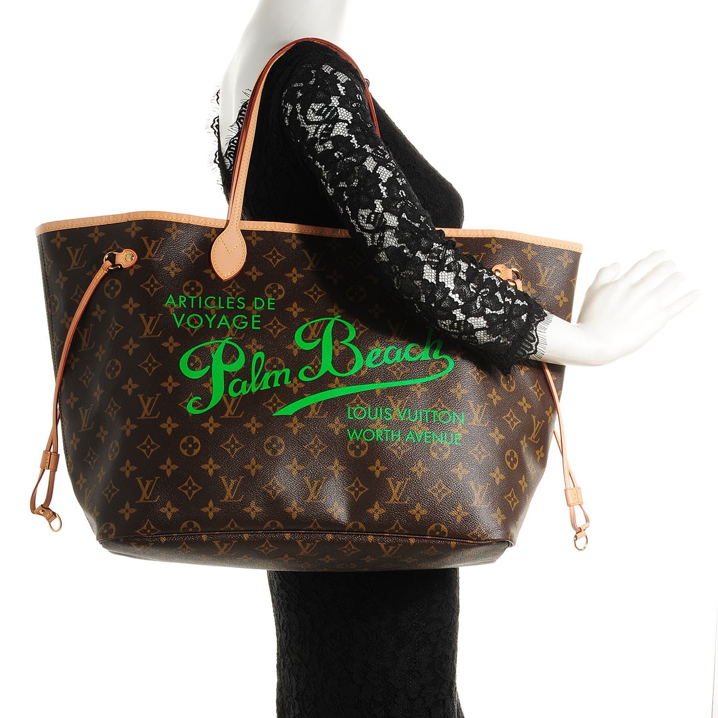 Monogram Palm Beach Neverfull GM Green