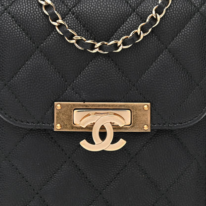 Chanel Caviar Quilted Golden Class Phone Holder Black 10 of 13