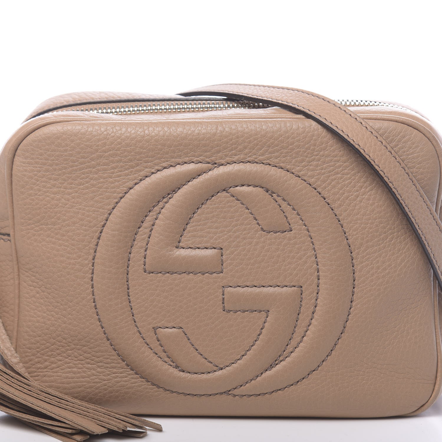 Gucci Pebbled Calfskin Small Soho Disco Bag Rose Beige 10 of 10