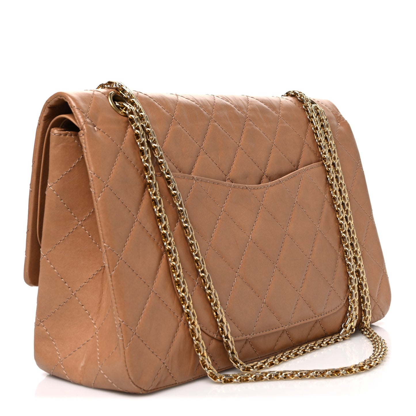 Aged Calfskin Quilted 2.55 Reissue 227 Flap Brown