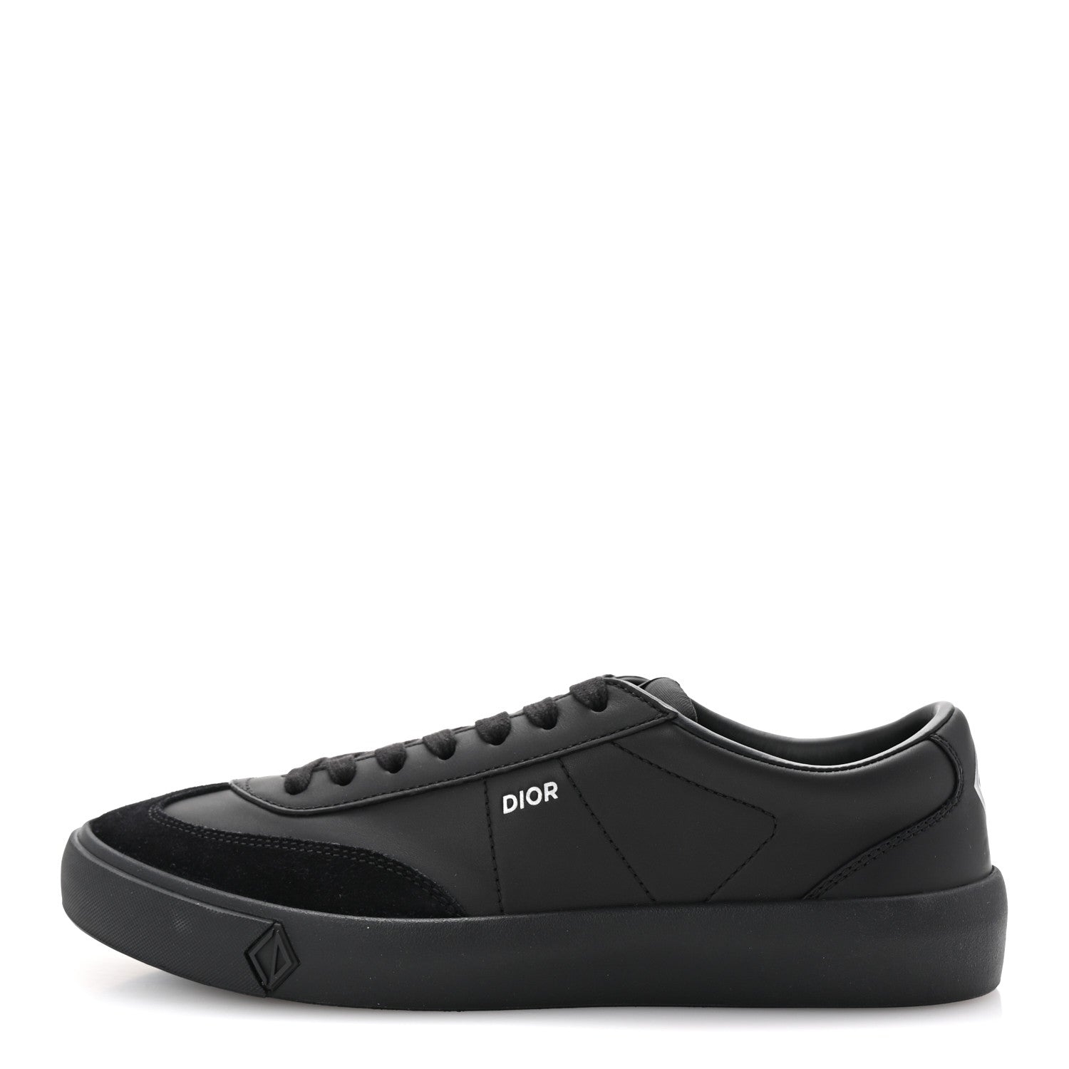 Christian Dior Smooth Calfskin Suede Mens B101 Low Top Sneakers 42.5 Black 1 of 10