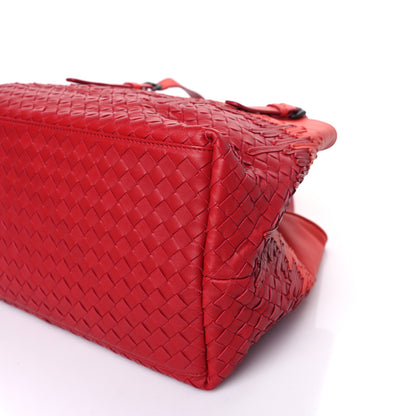Bottega Veneta Nappa Intrecciato Medium Flow Wave Tote Orange Red 9 of 9