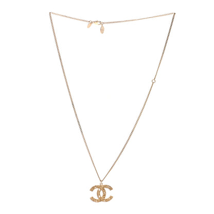 Chanel Tweed Effect CC Necklace Gold 3 of 6