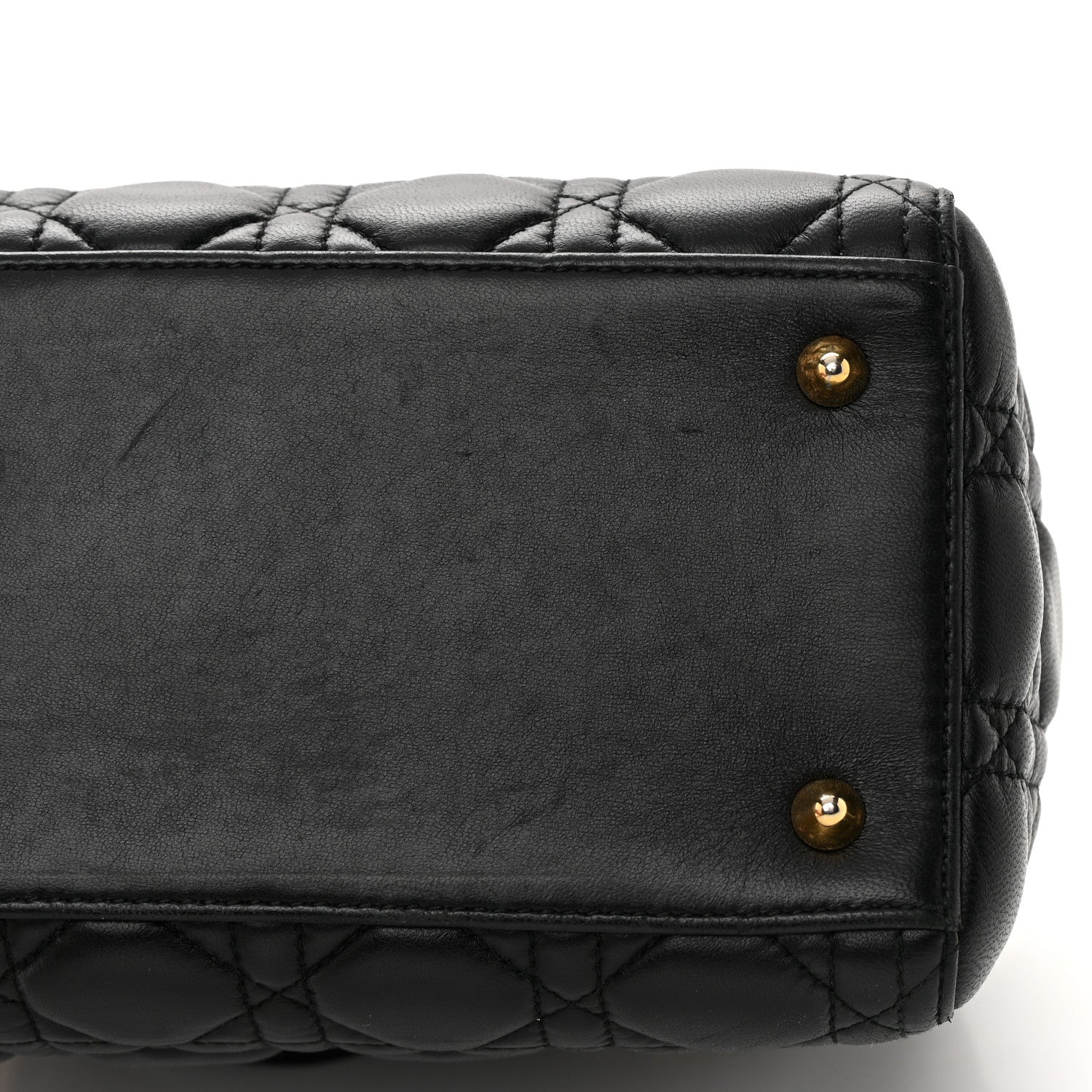 Christian Dior Lambskin Cannage Medium Lady Dior Black 12 of 15